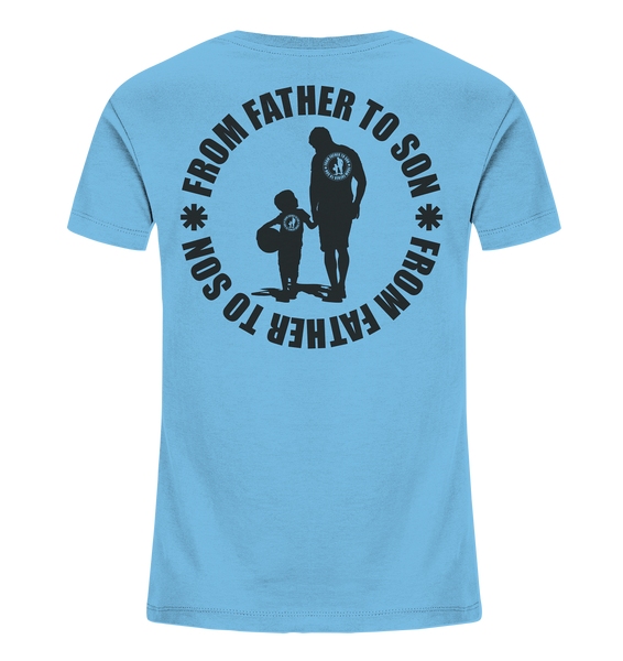 N.O.S.W. BLOCK Fanblock Shirt "FROM FATHER TO SON" Kids UNISEX Organic T-Shirt aqua blue