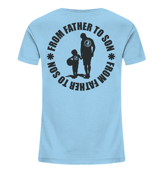 N.O.S.W. BLOCK Fanblock Shirt "FROM FATHER TO SON" Kids UNISEX Organic T-Shirt himmelblau