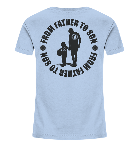 N.O.S.W. BLOCK Fanblock Shirt "FROM FATHER TO SON" Kids UNISEX Organic T-Shirt blue soul