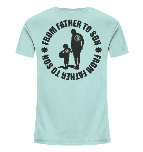 N.O.S.W. BLOCK Fanblock Shirt "FROM FATHER TO SON" Kids UNISEX Organic T-Shirt caribbean blue