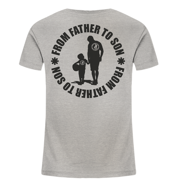 N.O.S.W. BLOCK Fanblock Shirt "FROM FATHER TO SON" Kids UNISEX Organic T-Shirt heather grau