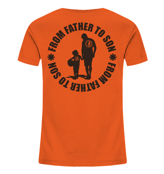 N.O.S.W. BLOCK Fanblock Shirt "FROM FATHER TO SON" Kids UNISEX Organic T-Shirt orange