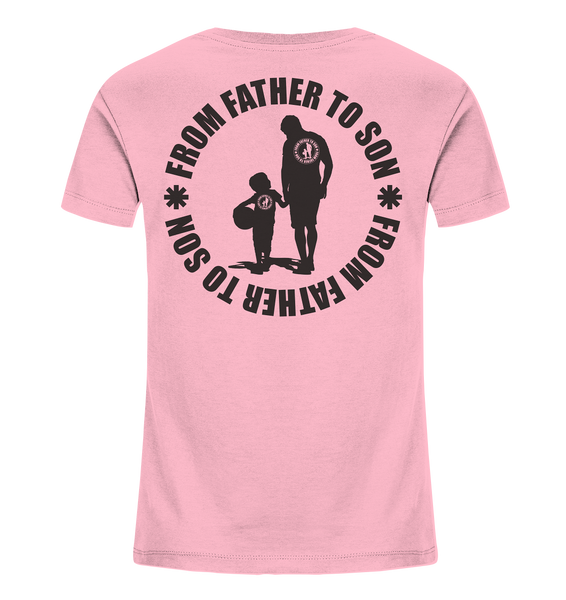 N.O.S.W. BLOCK Fanblock Shirt "FROM FATHER TO SON" Kids UNISEX Organic T-Shirt cotton pink