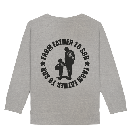 N.O.S.W. BLOCK Fanblock Sweater "FROM FATHER TO SON" Kids Organic Sweatshirt heather grau