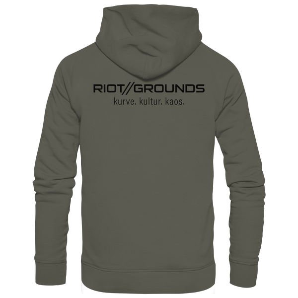 RIOT//GROUNDS Fanblock Hoodie „R//G kultur.kurve.kaos.“ – khaki