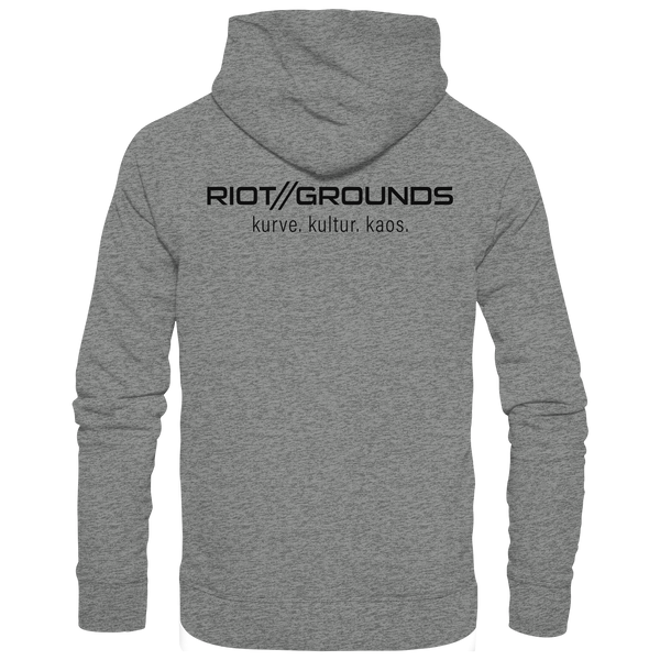 RIOT//GROUNDS Fanblock Hoodie „R//G kultur.kurve.kaos.“ – mid heather grey
