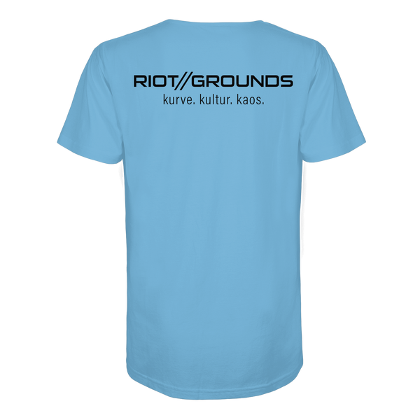 RIOT//GROUNDS Shirt "R//G kultur. kurve. kaos." beidseitig bedrucktes Organic T-Shirt (100 % Bio Baumwolle)