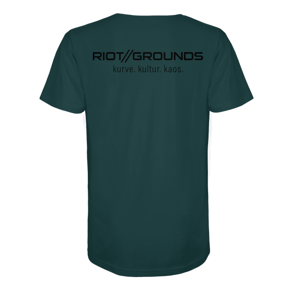 RIOT//GROUNDS Shirt "R//G kultur. kurve. kaos." beidseitig bedrucktes Organic T-Shirt (100 % Bio Baumwolle)