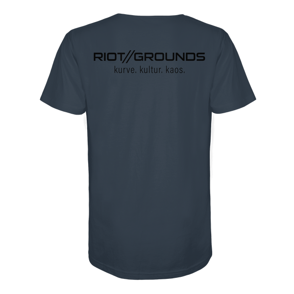RIOT//GROUNDS Shirt "R//G kultur. kurve. kaos." beidseitig bedrucktes Organic T-Shirt (100 % Bio Baumwolle)