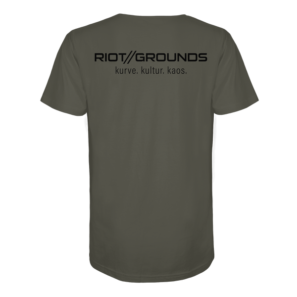RIOT//GROUNDS Shirt "R//G kultur. kurve. kaos." beidseitig bedrucktes Organic T-Shirt (100 % Bio Baumwolle)