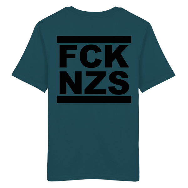 N.O.S.W. BLOCK Gegen Rechts Shirt "FCK NZS" beidseitig bedrucktes Männer Organic T-Shirt stargazer