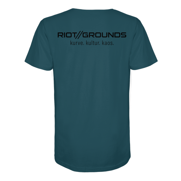 RIOT//GROUNDS Shirt "R//G kultur. kurve. kaos." beidseitig bedrucktes Organic T-Shirt (100 % Bio Baumwolle)