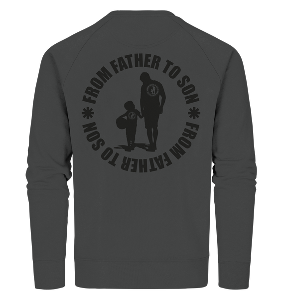 N.O.S.W. BLOCK Fanblock Sweater "FROM FATHER TO SON" Männer Organic Sweatshirt anthrazit