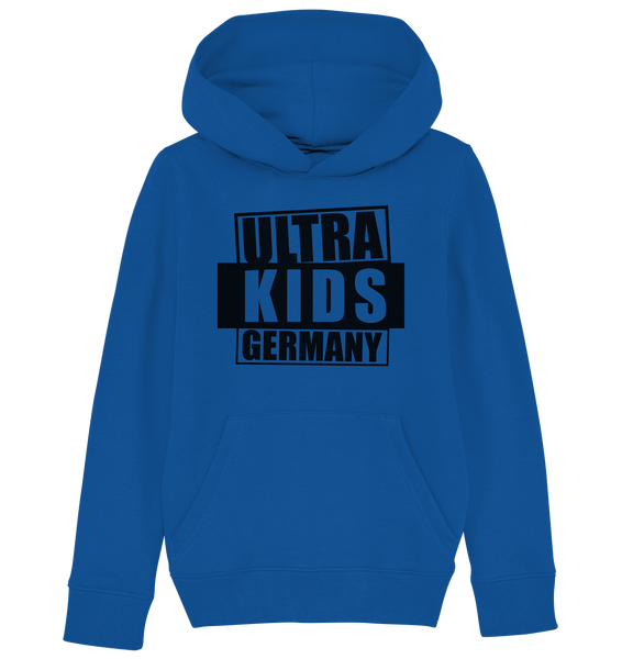 N.O.S.W. BLOCK Ultras Hoodie "ULTRA KIDS GERMANY" Kids UNISEX Organic Kapuzenpullover royal blue