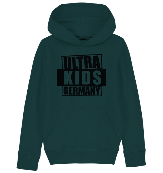 N.O.S.W. BLOCK Ultras Hoodie "ULTRA KIDS GERMANY" Kids UNISEX Organic Kapuzenpullover glazed green