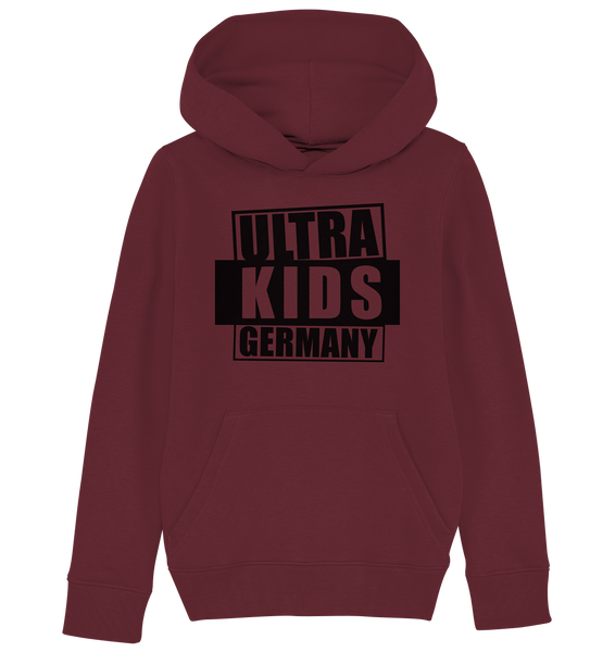 N.O.S.W. BLOCK Ultras Hoodie "ULTRA KIDS GERMANY" Kids UNISEX Organic Kapuzenpullover burgundy