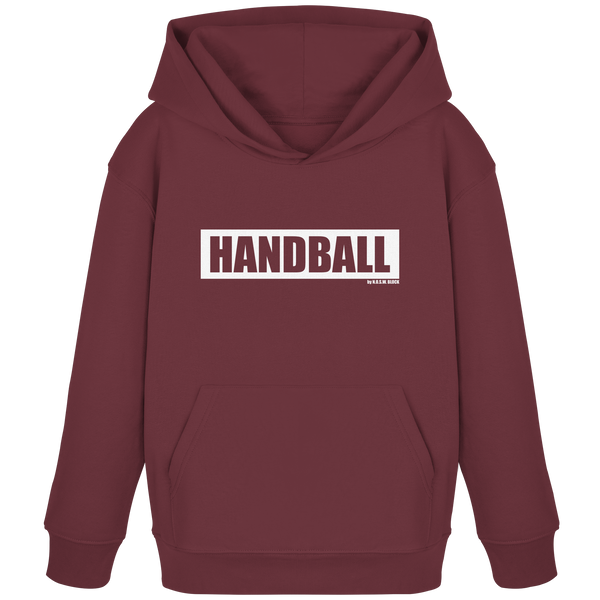 N.O.S.W. BLOCK Teamsport Hoodie "HANDBALL" Kids Organic Kapuzenpullover burgundy