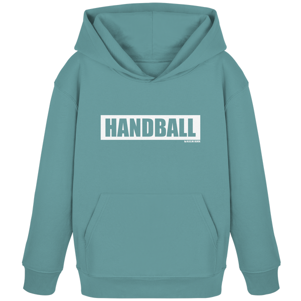 N.O.S.W. BLOCK Teamsport Hoodie "HANDBALL" Kids Organic Kapuzenpullover teal monstera