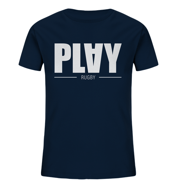 N.O.S.W. BLOCK Fanblock Shirt "PLAY RUGBY" Kids UNISEX Organic T-Shirt navy