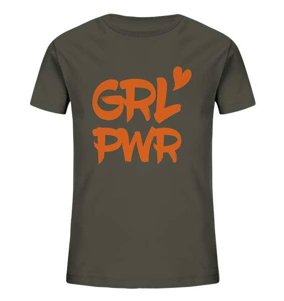 N.O.S.W. BLOCK Girls Shirt "GRL PWR" Kids Organic T-Shirt (100% Bio-Baumwolle)