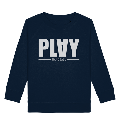 N.O.S.W. BLOCK Fanblock Sweater "PLAY HANDBALL" Kids UNISEX Organic Sweatshirt navy
