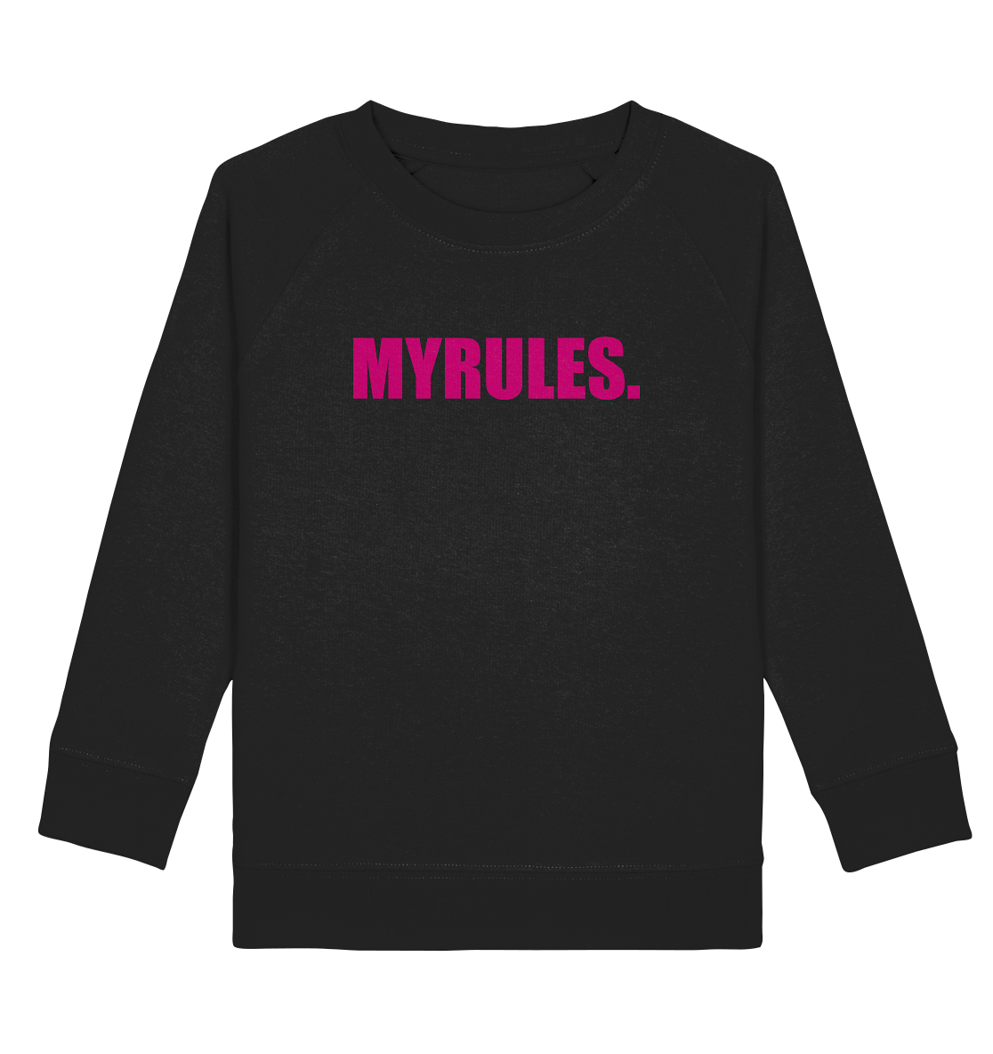 N.O.S.W. BLOCK Sweater "MYRULES." Kids Organic Sweatshirt schwarz