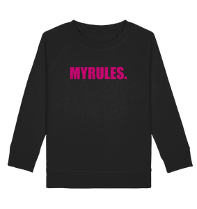 N.O.S.W. BLOCK Sweater "MYRULES." Kids Organic Sweatshirt schwarz