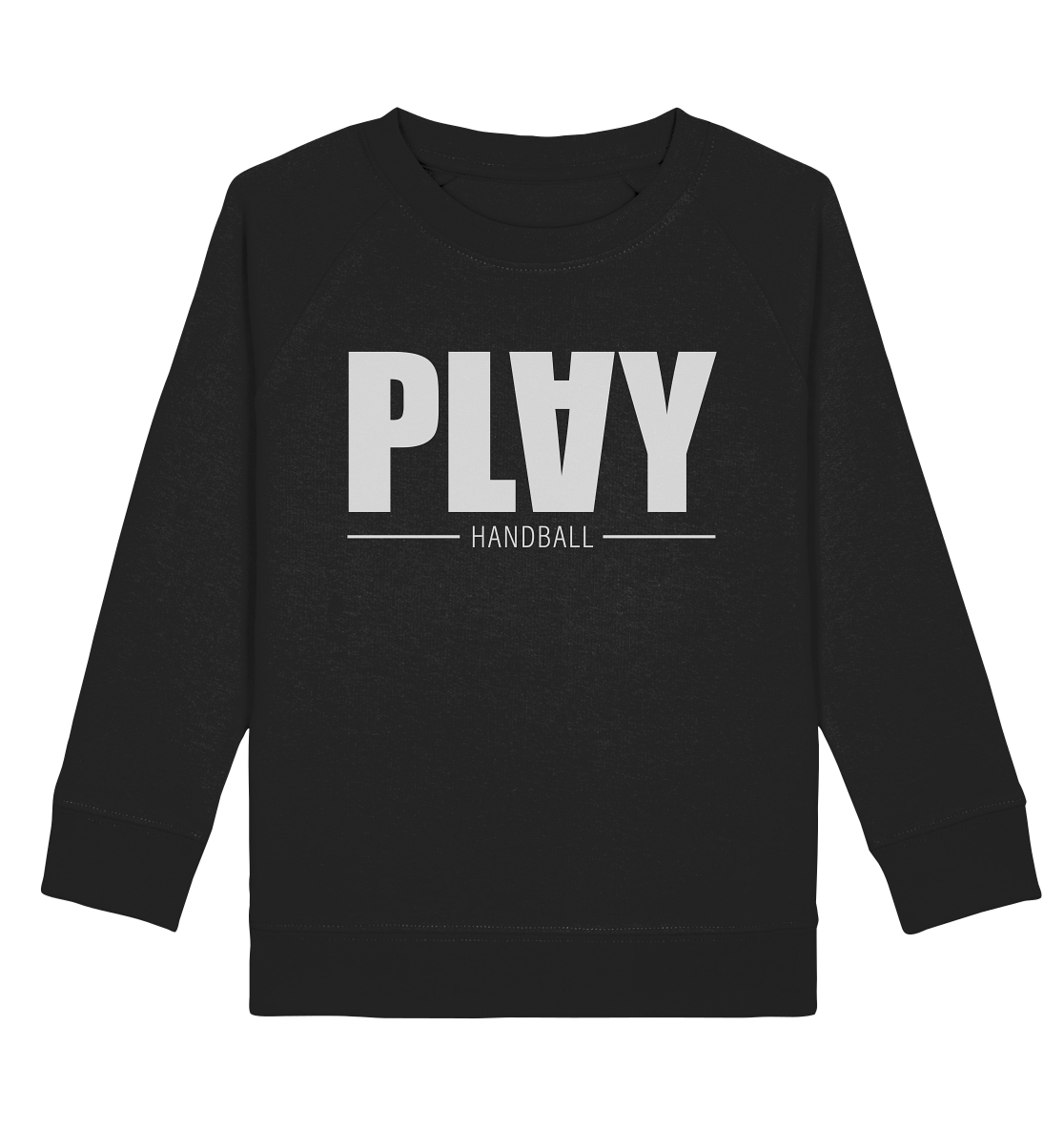 N.O.S.W. BLOCK Fanblock Sweater "PLAY HANDBALL" Kids UNISEX Organic Sweatshirt schwarz