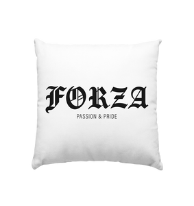 RIOT//GROUNDS Homestuff Kissen "FORZA PASSION & PRIDE" Kissenbezug mit Füllung 40 x 40 cm 