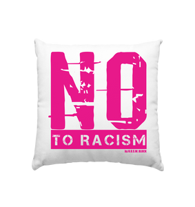 N.O.S.W. BLOCK Gegen Rechts Homestuff Kissen "NO TO RACISM" Kissenbezug mit Füllung 40 x 40 cm 