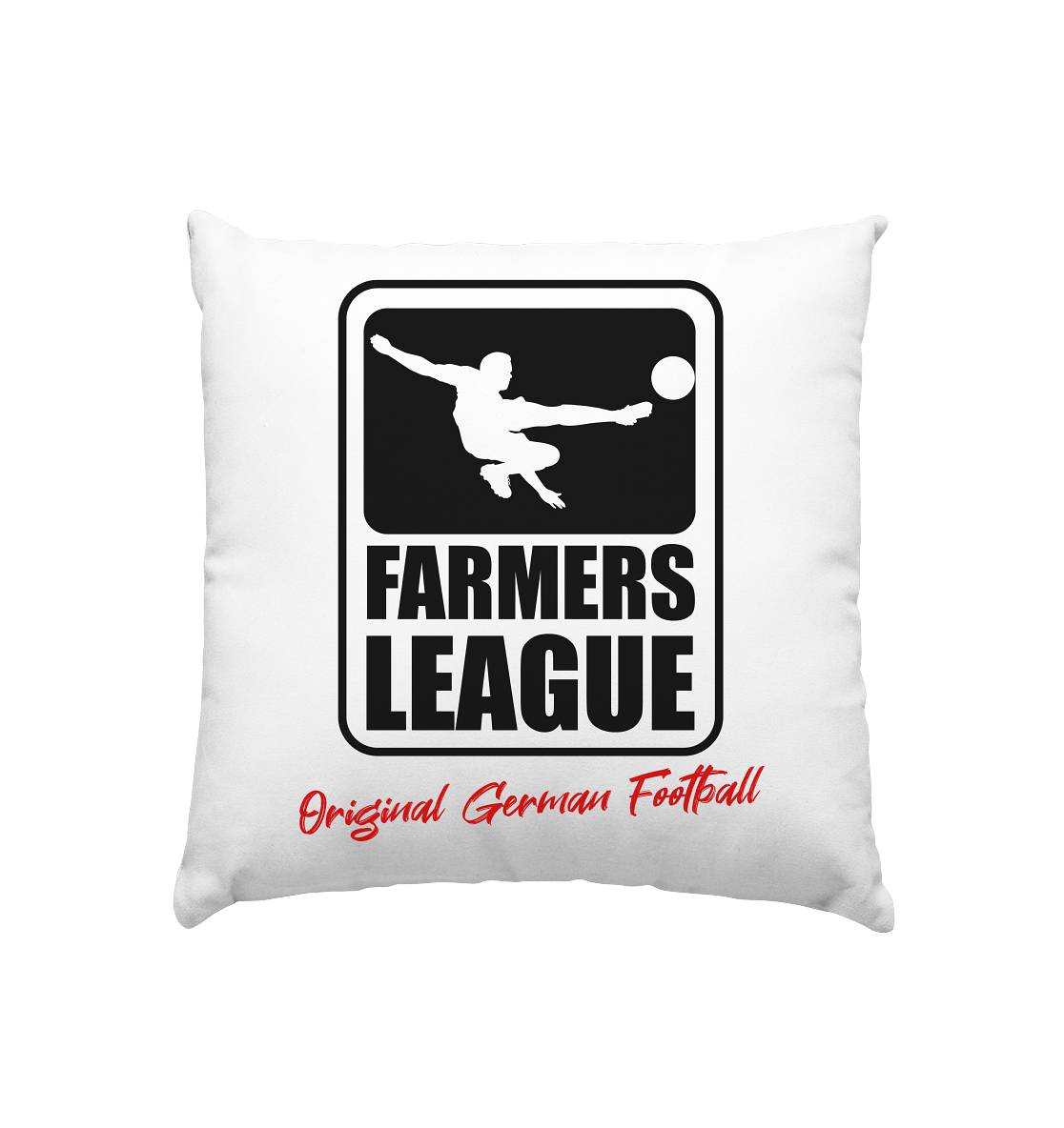 CK.FC Homestuff Kissen "FARMERS LEAGUE" Kissenbezug mit Füllung 40 x 40 cm weiss