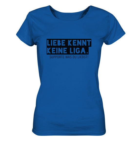 N.O.S.W. BLOCK Fanblock Shirt "LIEBE KENNT KEINE LIGA." Girls Organic T-Shirt blau