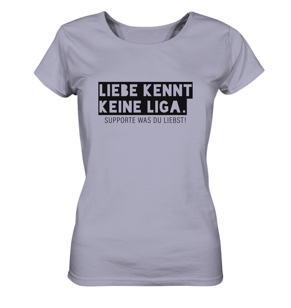 N.O.S.W. BLOCK Fanblock Shirt "LIEBE KENNT KEINE LIGA." Girls Organic T-Shirt lavendel