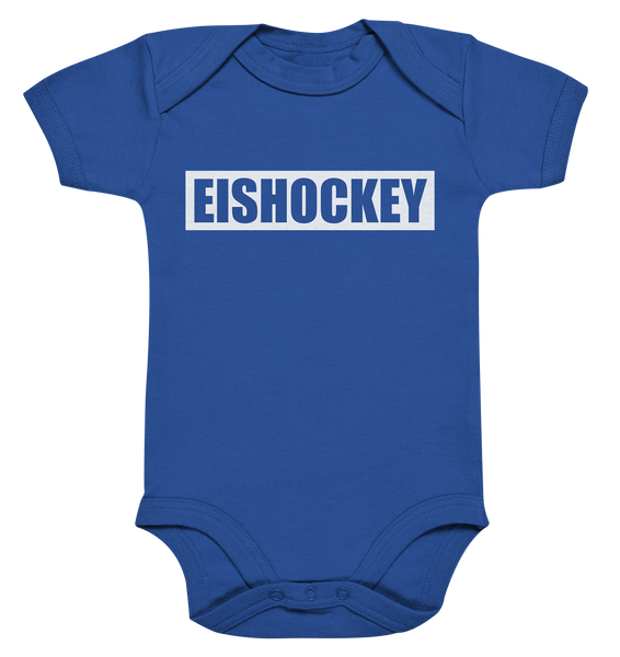 N.O.S.W. BLOCK Teamsport Body "EISHOCKEY" Organic Baby Bodysuite cobalt blue organic