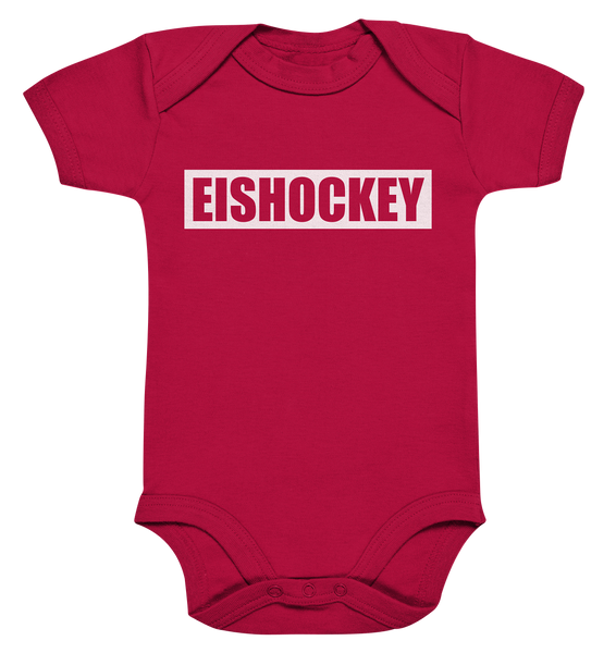 N.O.S.W. BLOCK Teamsport Body "EISHOCKEY" Organic Baby Bodysuite red