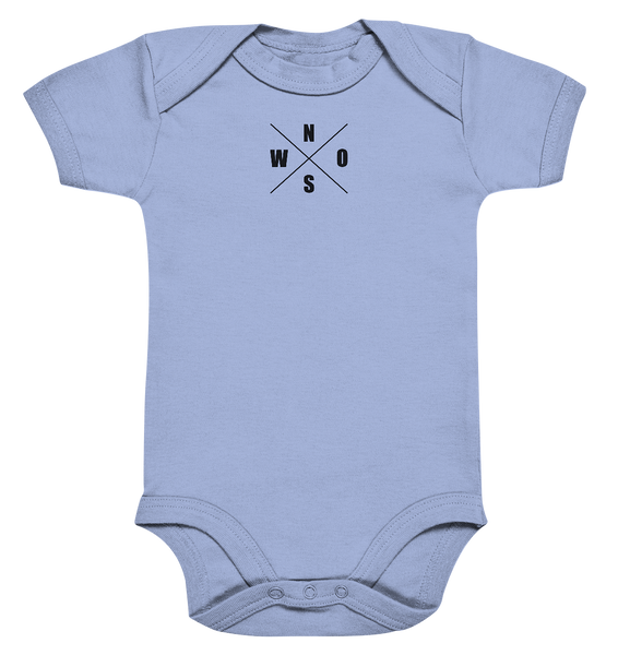 N.O.S.W. BLOCK Fanblock Body "FROM FATHER TO SON" Organic Baby Bodysuite dusty blue