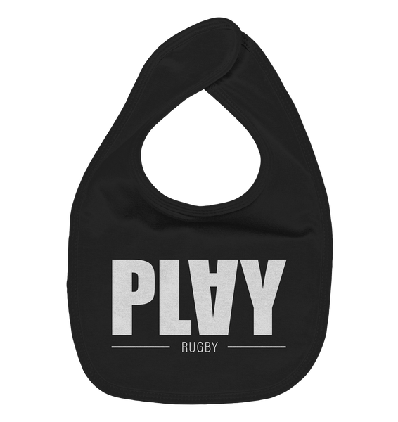 N.O.S.W. BLOCK Lätzchen "PLAY RUGBY" Organic Baby-Lätzchen black