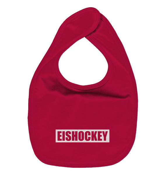N.O.S.W. BLOCK Lätzchen "EISHOCKEY" Organic Baby-Lätzchen red