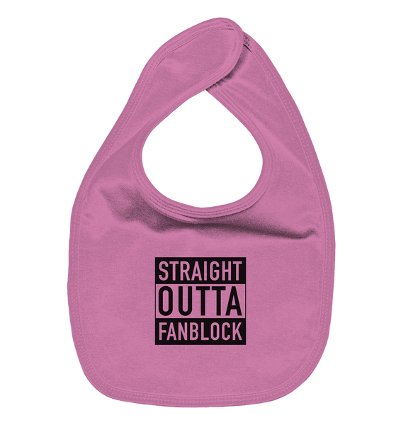 N.O.S.W. BLOCK Lätzchen "STRAIGHT OUTTA FANBLOCK" Organic Baby-Lätzchen bubble gum pink