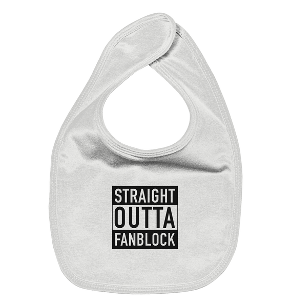 N.O.S.W. BLOCK Lätzchen "STRAIGHT OUTTA FANBLOCK" Organic Baby-Lätzchen white