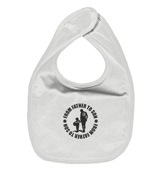 N.O.S.W. BLOCK Lätzchen "FROM FATHER TO SON" Organic Baby-Lätzchen white