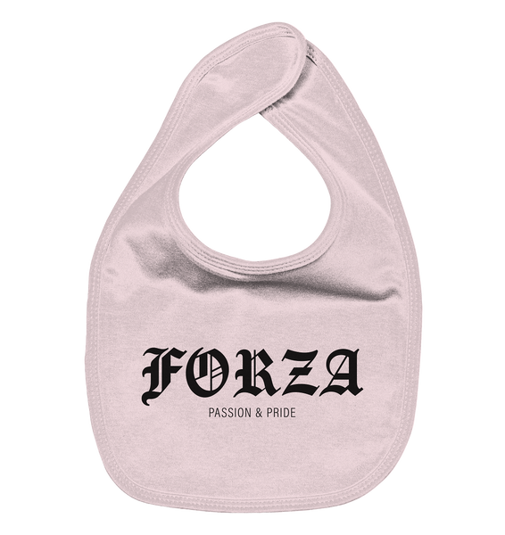 RIOT//GROUNDS Lätzchen "FORZA PASSION & PRIDE" Organic Baby-Lätzchen powder pink