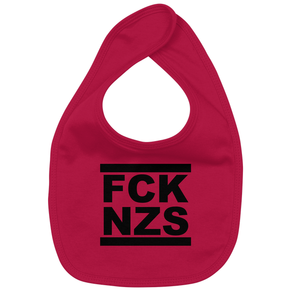 N.O.S.W. BLOCK Gegen Rechts Lätzchen "FCK NZS" Organic Baby-Lätzchen (100% Bio-Baumwolle)