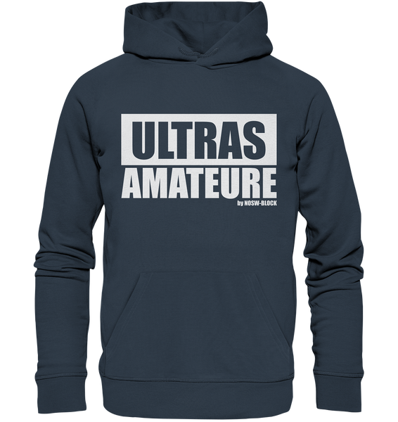 N.O.S.W. BLOCK Ultras Hoodie "ULTRAS AMATEURE" Männer Organic Basic Kapuzenpullover india ink grey