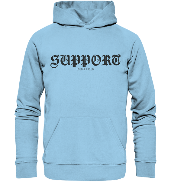 RIOT//GROUNDS Fanblock Hoodie „SUPPORT LOUD & PROUD“ – ssky blue