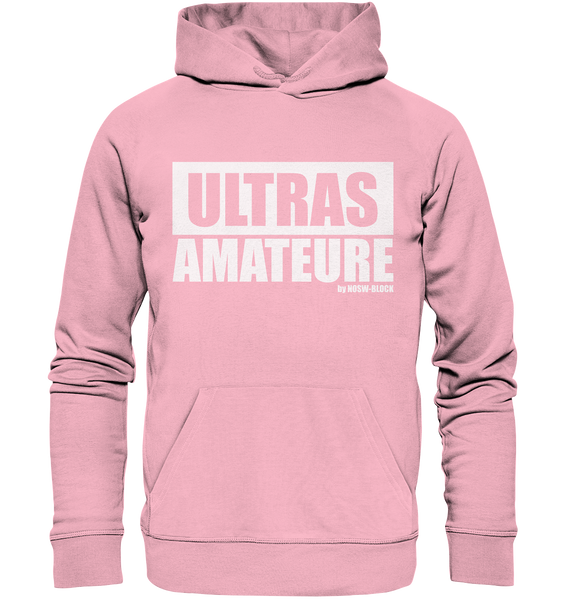 N.O.S.W. BLOCK Ultras Hoodie "ULTRAS AMATEURE" Männer Organic Basic Kapuzenpullover cotton pink