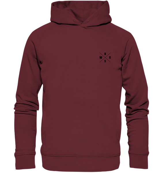 N.O.S.W. BLOCK Fanblock Hoodie "FROM FATHER TO SON" Männer Organic Fashion Kapuzenpullover weinrot
