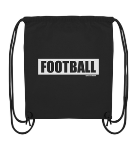 N.O.S.W. BLOCK Teamsport Gym Bag "FOOTBALL" Organic Turnbeutel schwarz