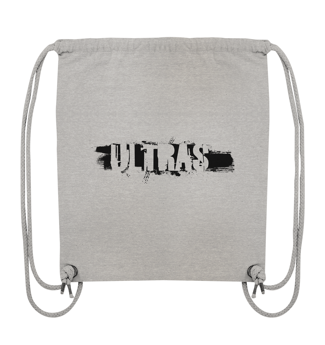 N.O.S.W. BLOCK Ultras Gym Bag "ULTRAS" Organic Turnbeutel heather grau
