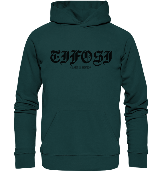 RIOT//GROUNDS Hoodie "TIFOSI HEART & HONOR" Männer Organic Kapuzenpullover glazed green